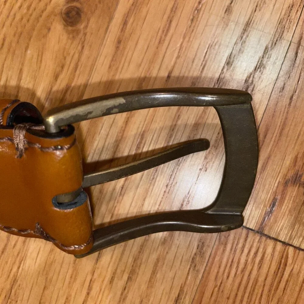 Men’s Italian Leather Belt Handcrafted in Italy | Tan Cognac Brown | 40/100